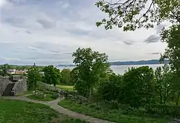 Vista de los puentes Tappan Zee y el río Hudson