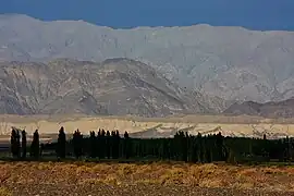 Vista de la Precordillera en Rodeo, en el departamento Iglesia.