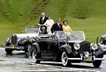 Coche de Estado Presidencial Brasileño Ceremonial en la inauguración presidencial. Este coche es un ejemplar de 1952. Los grandes faros están montados sobre los guardabarros.