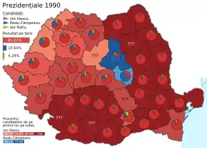 Distribución geográfica de los votos en las elecciones presidenciales