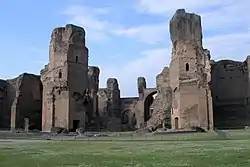 Vista parcial de las ruinas de las Termas de Caracalla en Roma.