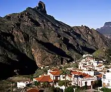 Roque Bentayga desde Tejeda.