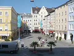 Fuente del pescado en la Ludwigsplatz, Rosenheim