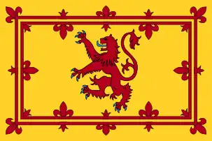 Estandarte real de Escocia(Cuando no está en el país el Rey del Reino Unido)