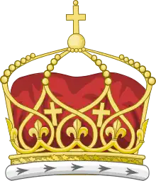 Representación heráldica de la corona real