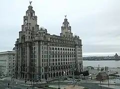 The Royal Liver Building, visto desde la cercana Atlantic Tower