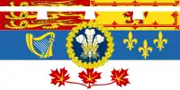 Estandarte real como príncipe de Gales para su uso en Canadá