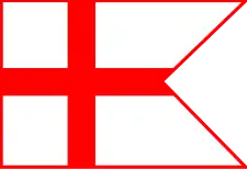 Bandera real de Ramiro I (842-850), descendiente directo de Pedro de Cantabria