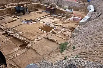 Vista desde el sur de las ruinas en dirección norte.