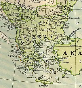 Mapa de Rumelia (1801).