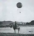 Batalla de Liaoyang, Globo de observación ruso en el aire.