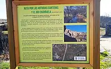 Cartel sobre la Ruta de las Canteras