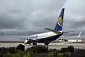 Avión de Ryanair Boeing 737-800 en el aeropuerto de Valladolid, 2016.