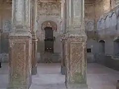 Interior de la sinagoga de Rymanów en mayo 2005, durante los trabajos de reconstrucción