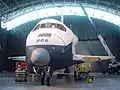 El Enterprise en exhibición dentro del hangar del Instituto Smithsoniano, cerca del Aeropuerto Internacional Washington-Dulles.