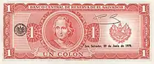 Anverso Billete de un Colón 1979