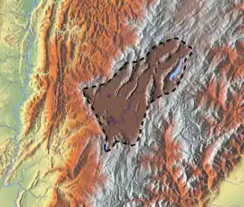 Mapa de la sabana de Bogotá