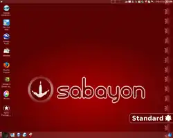 Sabayon Linux 3.5 Loop 2, con KDE.