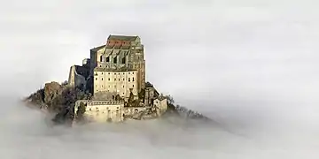 la Sacra di San Michele, en el valle de Susa, Italia