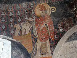 Detalle de las pinturas del ábside.