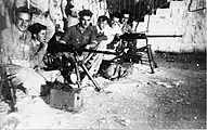 La Brigada Yiftach con sus Hotchkiss M1929 13,2 mm durante la batalla por Safed, 1948.