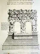 Estado del arco antes de la restauración de 1666.