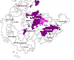 Ubicación de Sajonia-Weimar