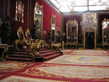 Salón del trono del Palacio Real de Madrid.