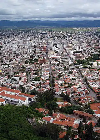 Vista de la ciudad de Salta desde el mirador.