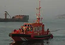 Embarcación de Salvamento Salvamar El Puntal en el Puerto de Ceuta, Ceuta.