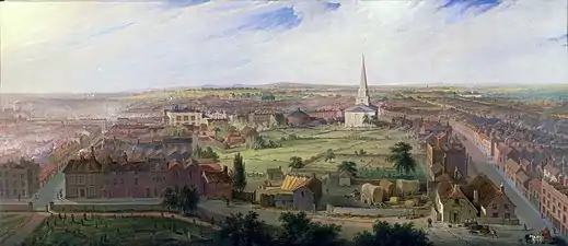 Birmingham desde el domo de la Iglesia de San Pjilip, por Samuel Lines