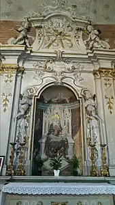 Franceschino Zavattari, Virgen y el Niño, el Padre Eterno, un abad santo con el monje ordenante y un santo monje recientemente.