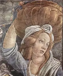 Detalle del fresco El Juicio de Moisés, en la capilla Sixtina, de Roma.