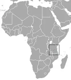 Distribución del mangabey del río Sanje