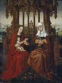 Santa Ana, el Niño Jesús y la Virgen, c. 1528, de Ambrosius Benson.