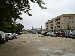 Vista de la iglesia desde los antiguos cuarteles de Tempul