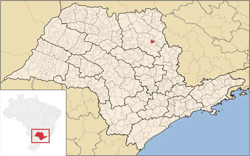 Localização de Serrana em São Paulo