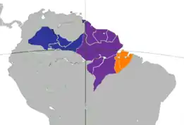 Distribución de las subespecies mono maicero