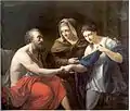Sara presentando a la sierva egipcia Agar a su marido Abraham (1835), Real Academia Catalana de Bellas Artes de San Jorge.