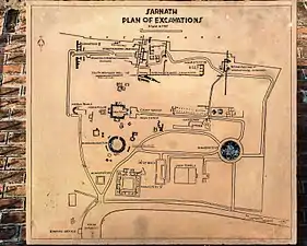 Sarnath - Plano de las excavaciones