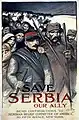 Afiche pro-serbio de Estados Unidos, invitando a contribuir con la causa Serbia en la gran guerra con Serbia.