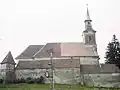 Iglesia fortificada sajona en  Şaeş (notar el estilo gótico)