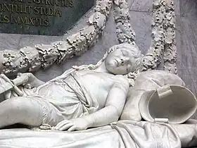 Detalle del cenotafio del príncipe Alexander von der Mark (1790)