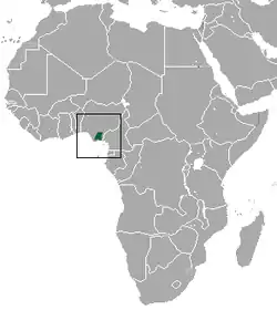 Distribución del cercopiteco de Sclater