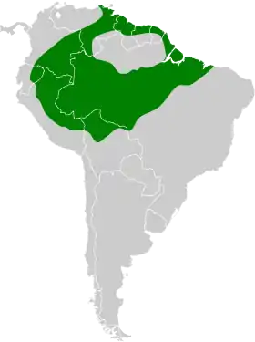 Distribución geográfica del hormiguero plateado.