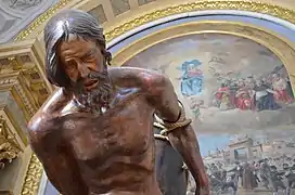 Escultura de Cristo atado a la columna