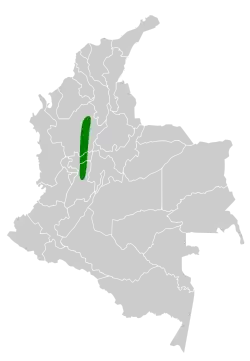 Distribución geográfica del churrín de Stiles.