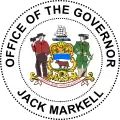 Sello de Jack Markell, actual Gobernador de Delaware