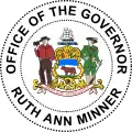 Sello de Ruth Ann Minner, Gobernadora de Delaware (2001-2009)