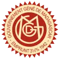 Sello del Gobierno General de Madagascar (1942)